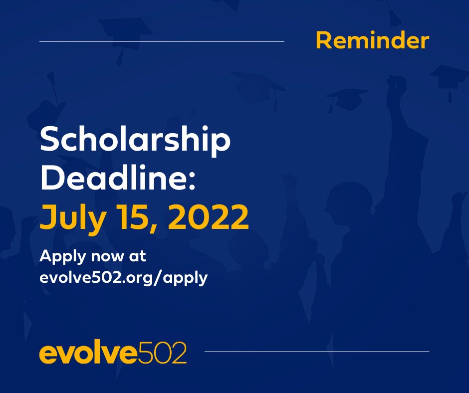TWO WEEKS LEFT TO APPLY! Eligible <a href="/JCPSKY/">JCPS</a> Class of 2022 graduates could earn an associate degree, credential or up to 60 credit hours TUITION-FREE at <a href="/KCTCS/">KCTCS</a>, <a href="/Jefferson_JCTC/">Jefferson JCTC</a>, or <a href="/SCKY_1879/">Simmons College of Kentucky</a>. View eligibility &amp; apply at evolve502.org/apply