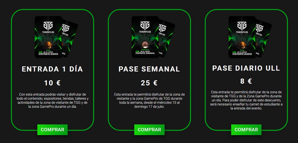 🎟️¡Entradas de VISITANTE ya a la venta!🎟️

👉 Tenerife.gg/tickets 👈