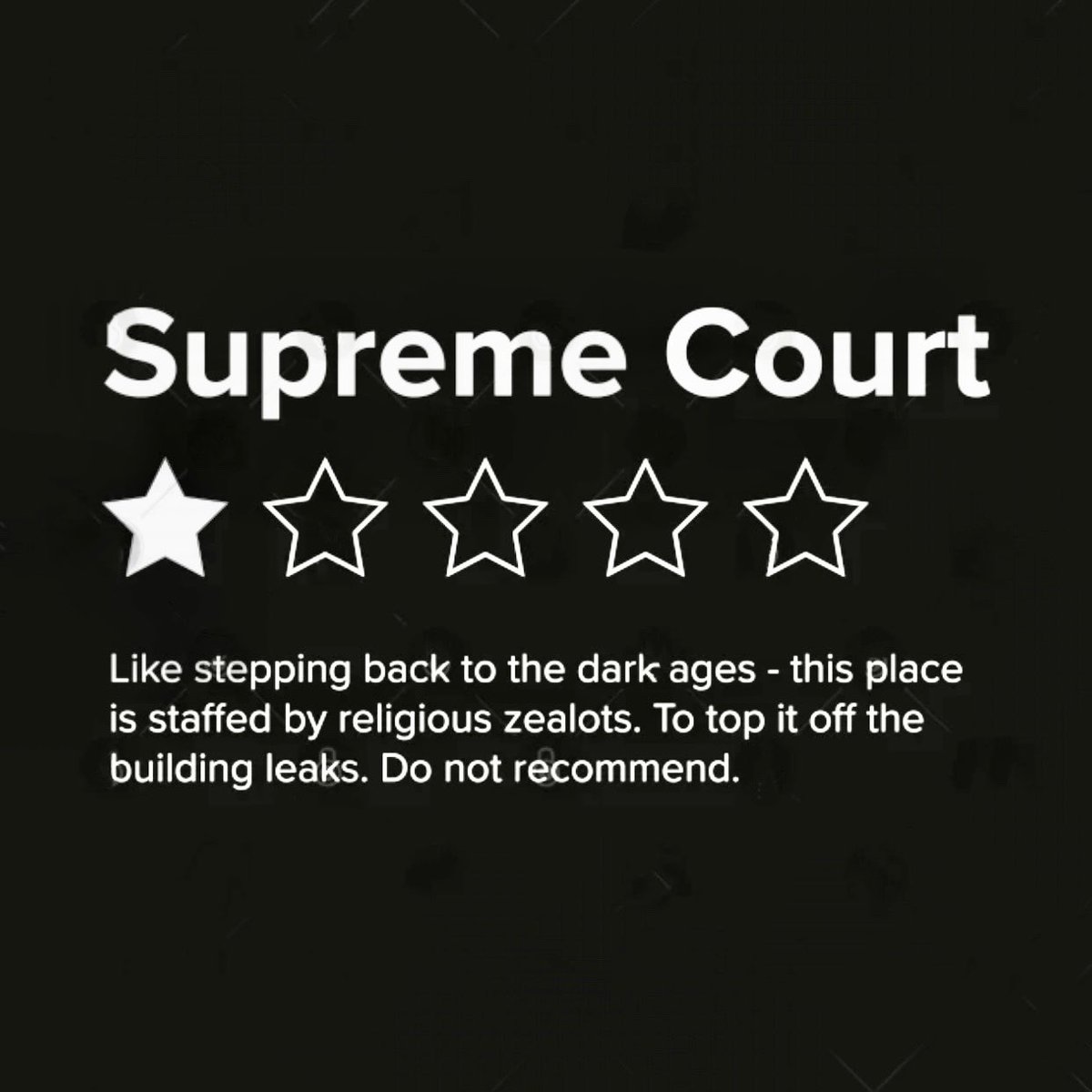 Draigg's tweet photo. My Yelp review. 🤬 #FckSCOTUS https://t.co/lbdE6N9mCd