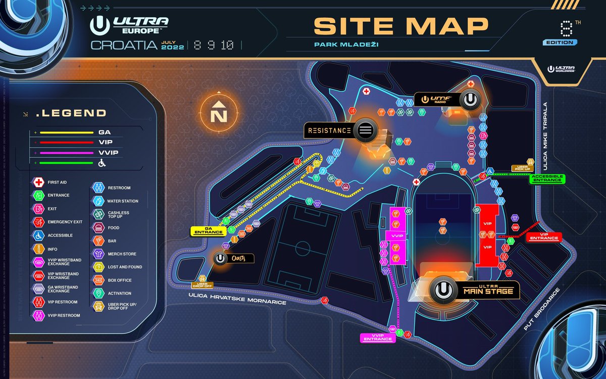 Ultra Europe map 2022