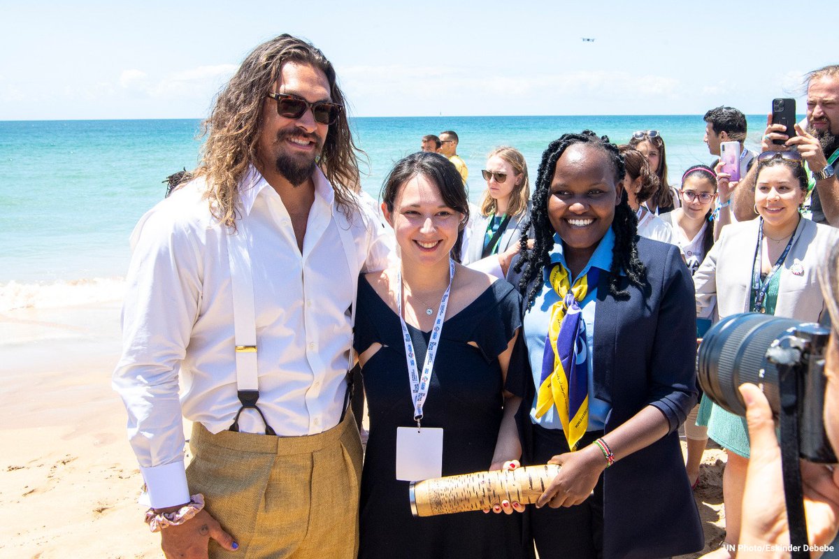 UN's tweet photo. “The time to act is now. Our ocean is in trouble."

Throwback to last Sunday, when Jason Momoa, @UNEP Advocate for Life Below Water, joined the UN Ocean Conference's Youth Forum in Portugal.

More about his work to help #SaveOurOcean: https://t.co/Fbhe8HL6Sa https://t.co/IJ79DtIl5l