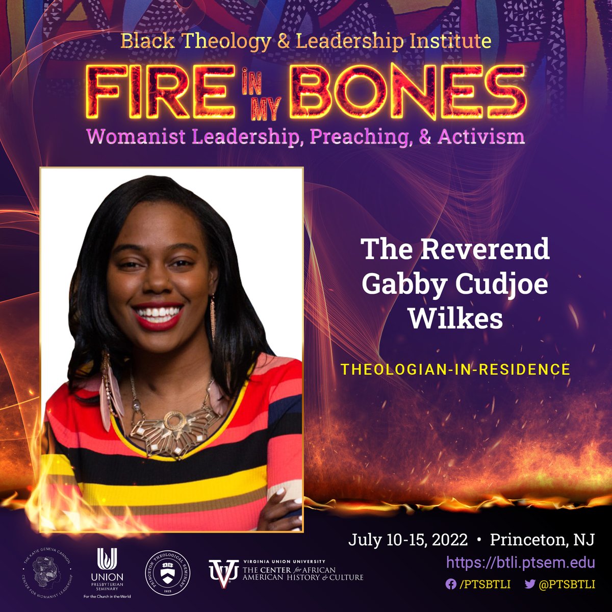 The BTLI Lineup is LIT! We are so excited that the Reverend Dr. Gabby Cudjoe Wilkes @GabbyCWilkes will join us as Theologian-in-Residence at our joint 2022 Black Theology &amp; Leadership Summer Institute <a href="/PTSBTLI/">Princeton Sem BTLI</a>! (link in bio)