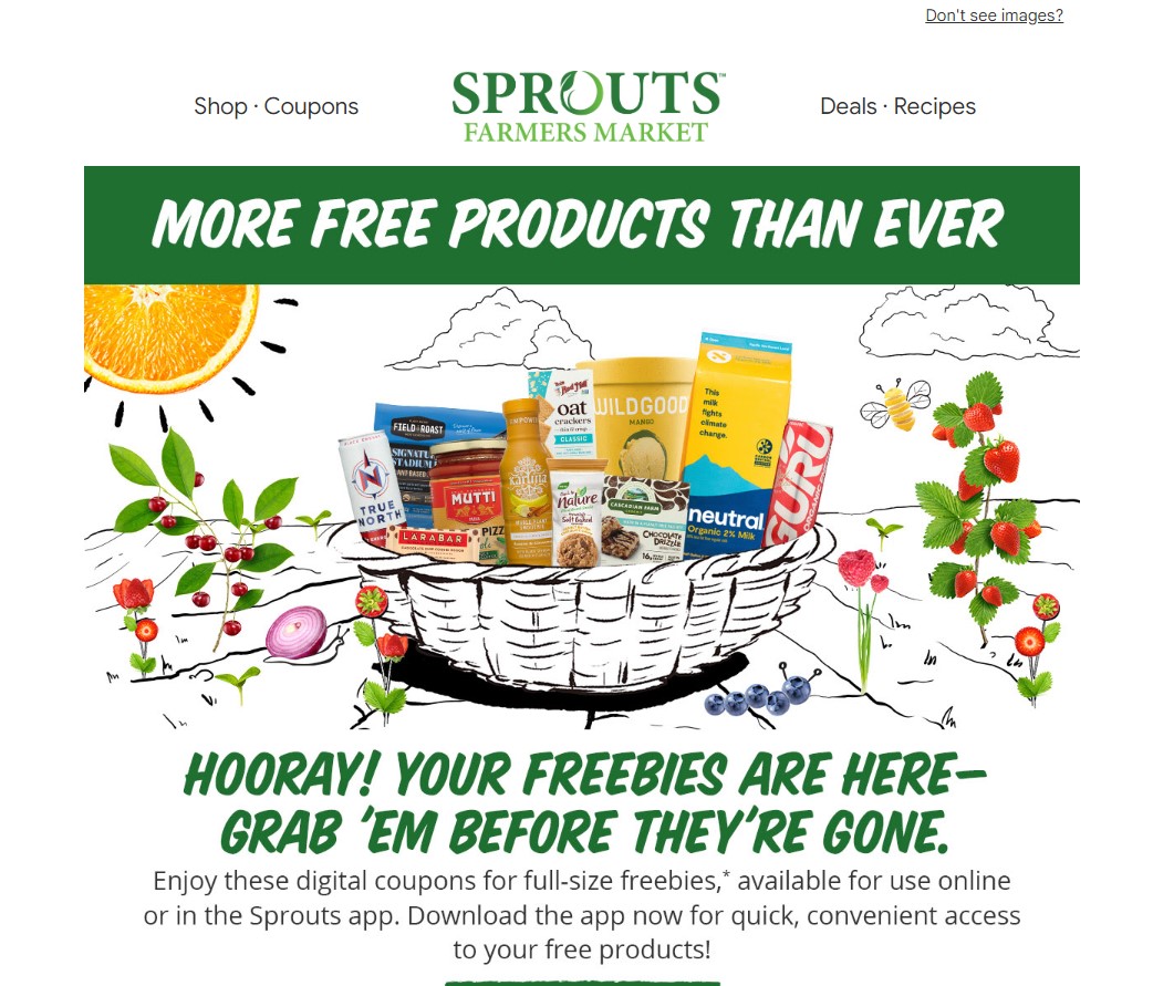 meldeardorff's tweet photo. @sproutsfm Your app is crashing because of your awesome new freebie promo! I'll keep trying but could you pass on the word if you haven't already? TIA! https://t.co/zyMVRbX6w8