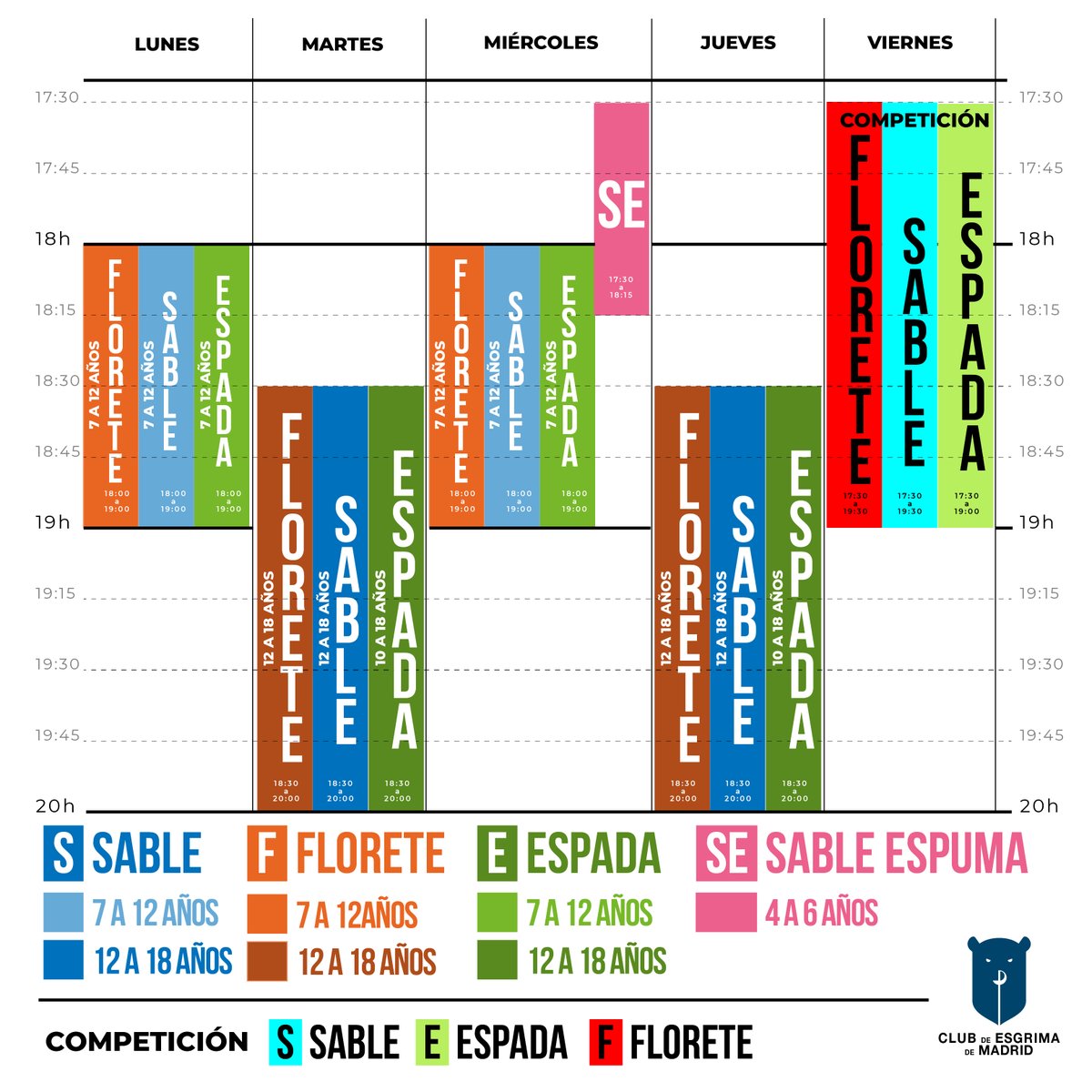 Desde hoy comenzamos con los horarios de verano. Ya sabéis, si os quedáis en Madrid estos meses, no hay excusas para no venir a entrenar #noparamos #laesgrimamola #veranoyesgrima #veranoydeporte #esgrima #horariosverano #fenicng #escrime #scherma #espada #florete #sable