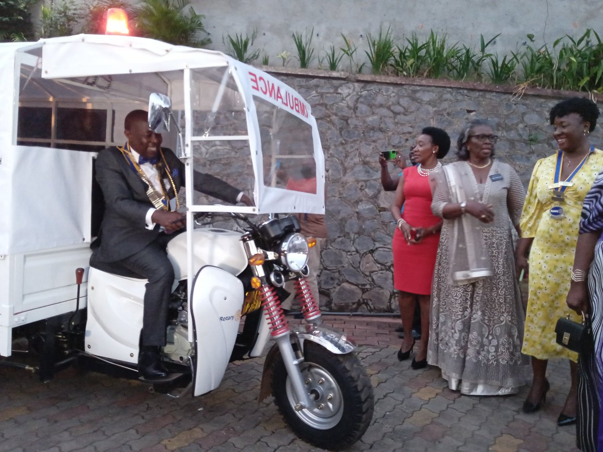 <a href="/RotaractD9214/">Rotaract District 9214</a> Governor @peaceteremwe unveilsa mobile ambulance for expectant mothers. #ImagineRotary