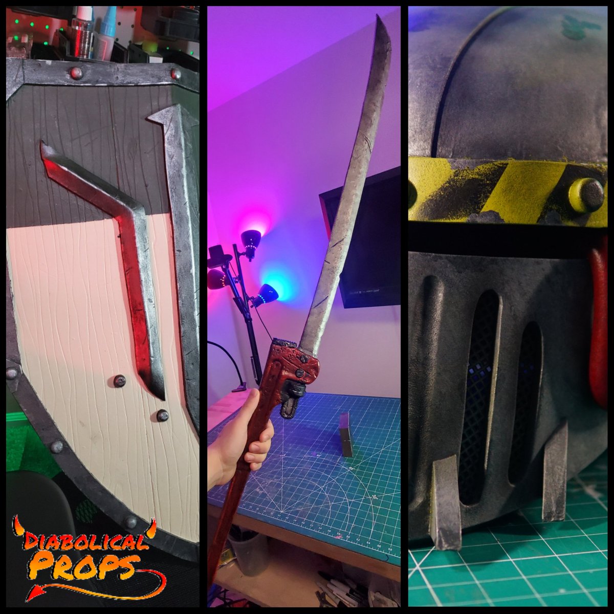 DiabolicalProps's tweet photo. @AnastasiaNFTart Not 2D or Digital, but I make weapons and armor from Games, Anime, and shows. Hope yall enjoy! https://t.co/2D6gQYK3p7