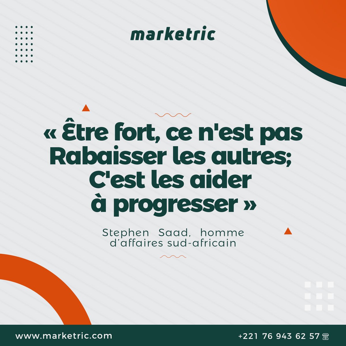 _marketric's tweet photo. Être fort, ce n'est pas rabaisser les autres; c'est les aider à progresser.
Peu importe la situation, travaille, collabore et avance avec les autres, c'est ensemble qu'on aille plus loin.
Bon début de semaine.
#marketric #lifestyle #motivation #Online #Senegal #Dakar #kebetu https://t.co/GQRI0ttcgO