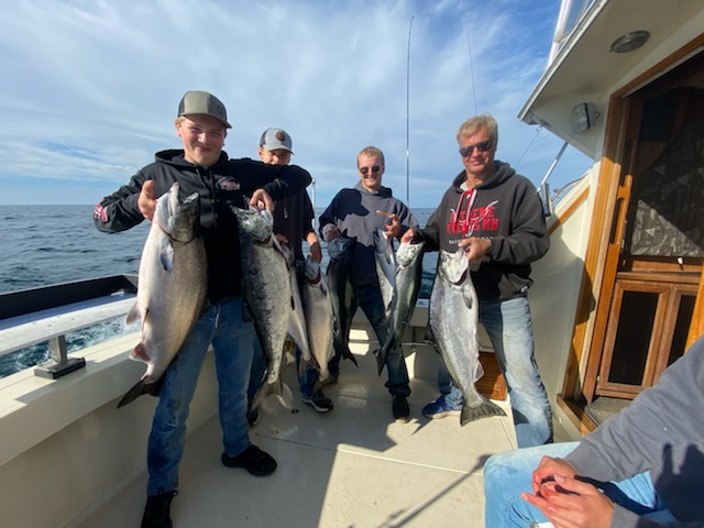 Great day fishing on lake Michigan! Huge shout out to Hooked up fishing for getting us to the right spot.
