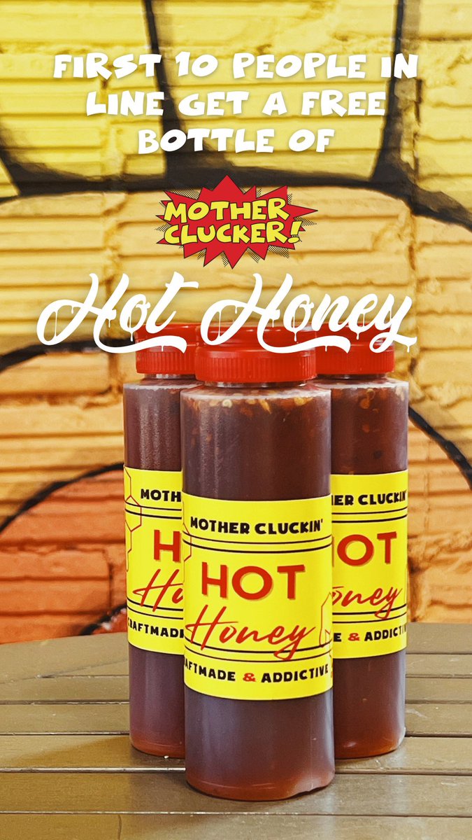 MotherCluckerKC's tweet photo. TODAY AND TODAY ONLY!!!

Stop by @parlorkcmo to try the new 🔥collab with District Biskuit Co.

Run don’t walk to grab a FREE bottle of our Mother Cluckin’ Hot Honey 🍯 https://t.co/afFcqhoYcq