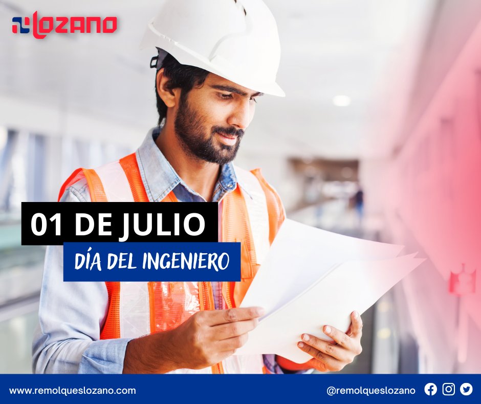 RemolquesLozano's tweet photo. "Día del ingeniero"

Feliz día a todos ingenieros e ingenieras en especial a aquellos que forman parte de Remolques Lozano, por ser parte de nuestra labor diaria, que cada día buscan innovar con su ingenio.

#Lozano #Remolques #Semirremolques  #DíaDelIngeniero https://t.co/GpfcKOWNOX