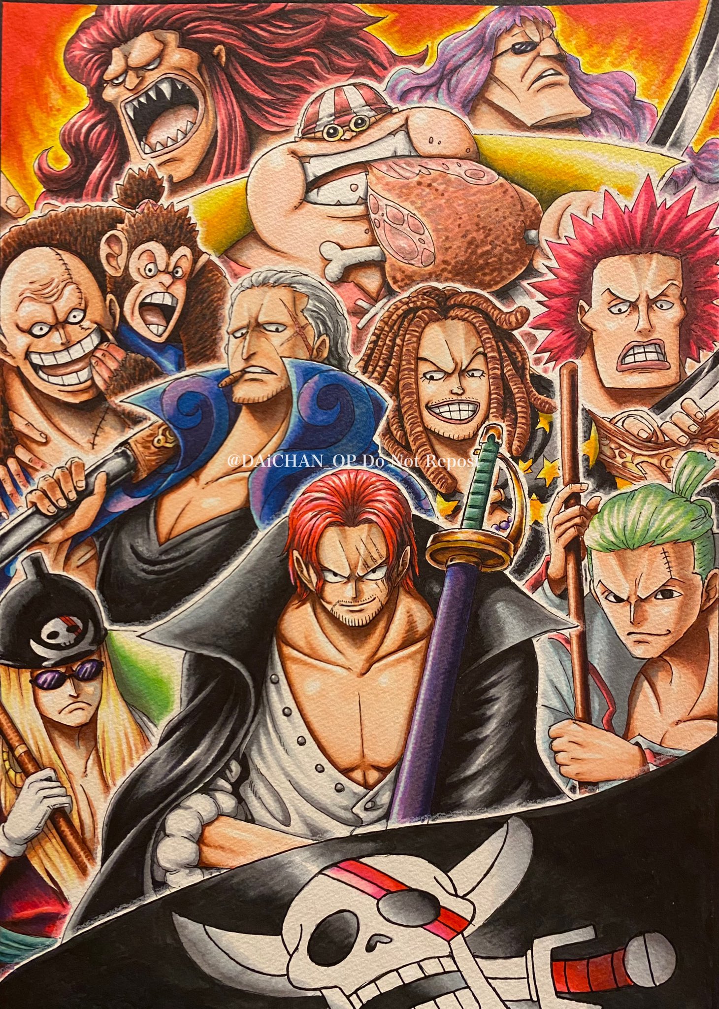 サトー D スケ 赤髪海賊団 Onepiece イラスト おれ達が相手をしてやる T Co Wpnqcrqwlx Twitter