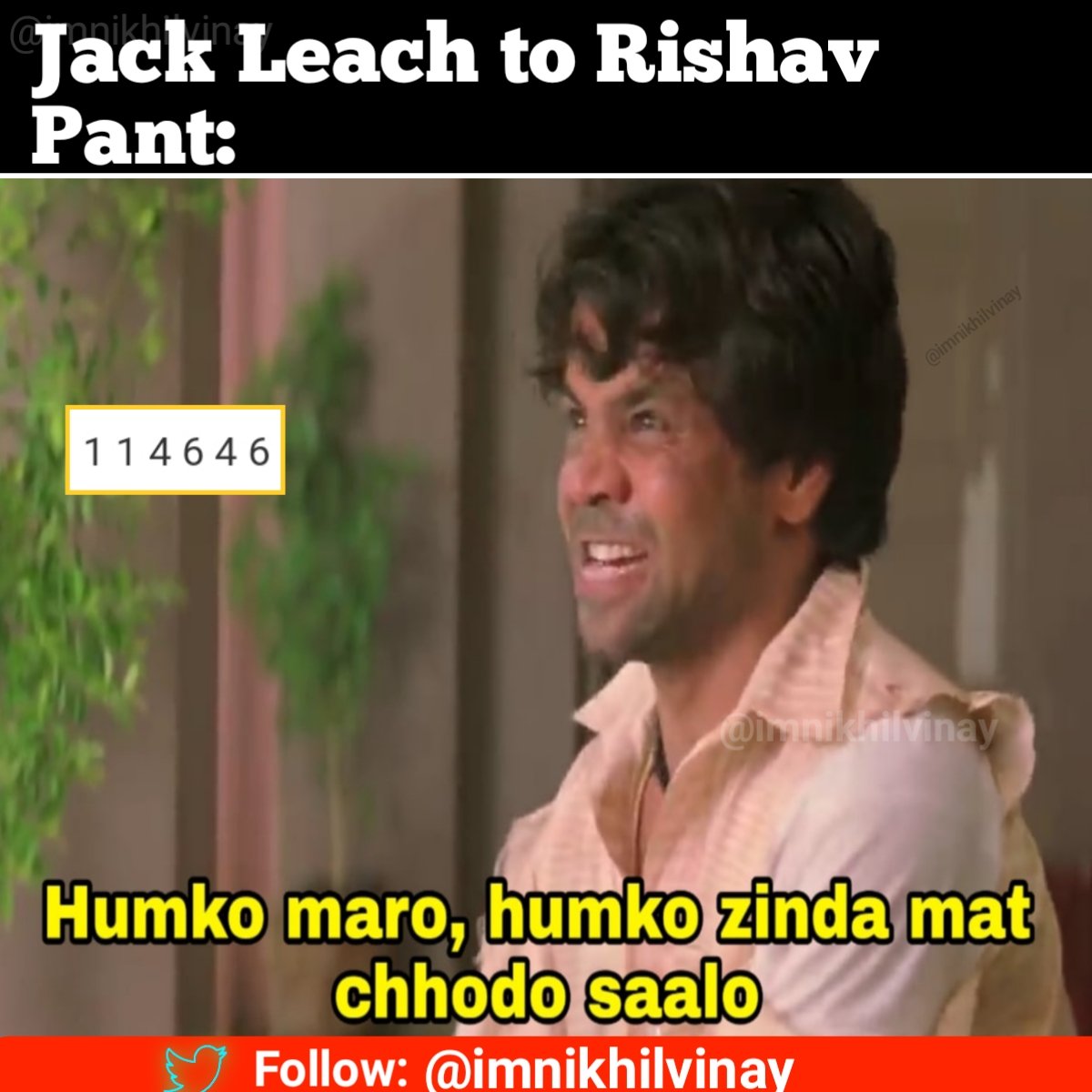 SANTU24_7's tweet photo. Jack leach be like: sala ye test match bolke T20 khela diya be😅
#RishabhPant #jackleach https://t.co/dEpeENpGZQ