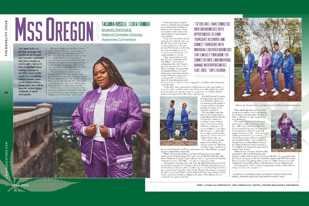upLVL2's tweet photo. From @oregonleaf⁠  💜⁠ @mss_oregon A peek into the perspective of Portlander, proud mother, plant-lover &amp; proponent of change: Tacarra Russell, better known as “Mss Oregon.” https://t.co/DG15Es9jLN | https://t.co/xUjiaRR536⁠  #warondrugs #legalize #diversity #cannabisequity https://t.co/zxGUBaLS8e