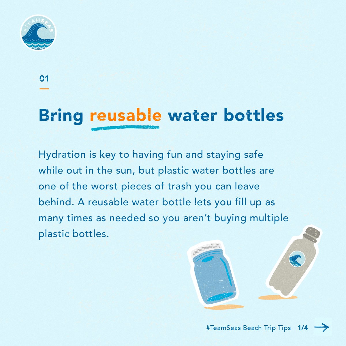 teamseas's tweet photo. #teamseas says there's nothing better than a beach trip during Summer, but nothing worse than litter on the shore! 

Here are a few ways to do your part and reduce plastic waste next time around: https://t.co/2eml8AflYR