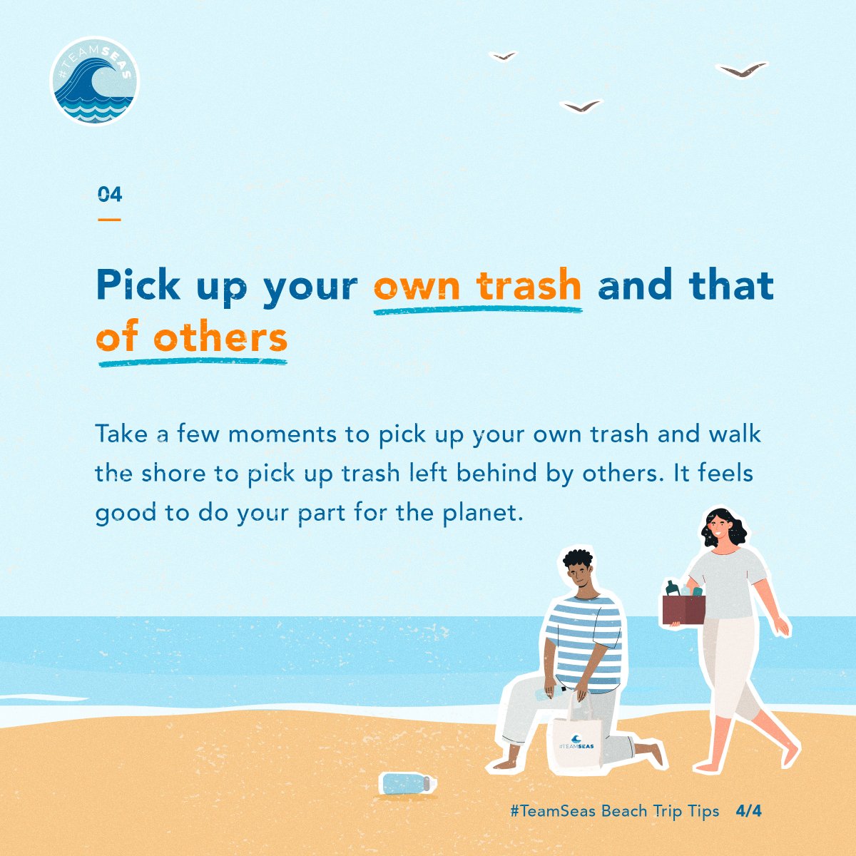 teamseas's tweet photo. #teamseas says there's nothing better than a beach trip during Summer, but nothing worse than litter on the shore! 

Here are a few ways to do your part and reduce plastic waste next time around: https://t.co/2eml8AflYR