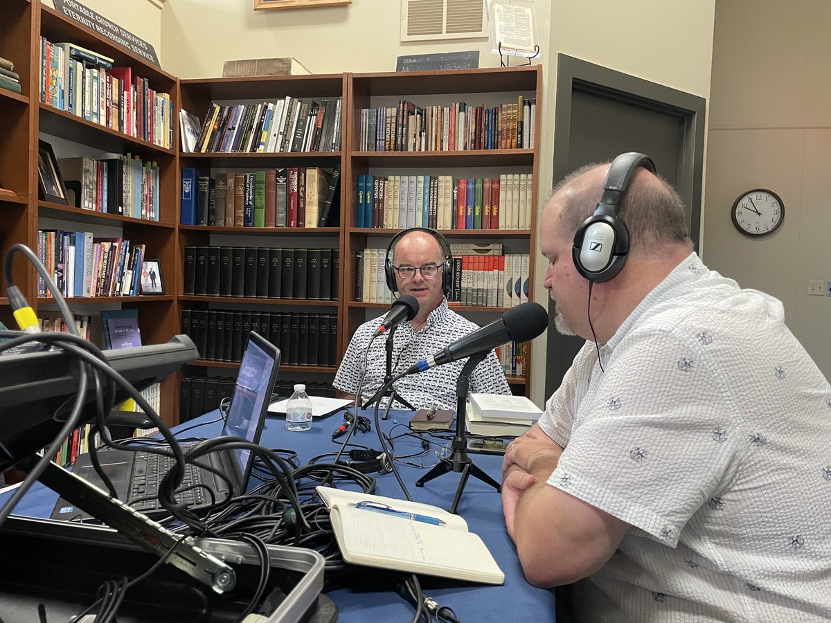 MortifySpin's tweet photo. From the summit of the podcasting world, Todd and Carl recorded a number of outstanding episodes you won't want to miss. #Pruitt #Trueman #reformedpodcast #mortificationofspin #Dangerahead https://t.co/1ZPmiVFdGW