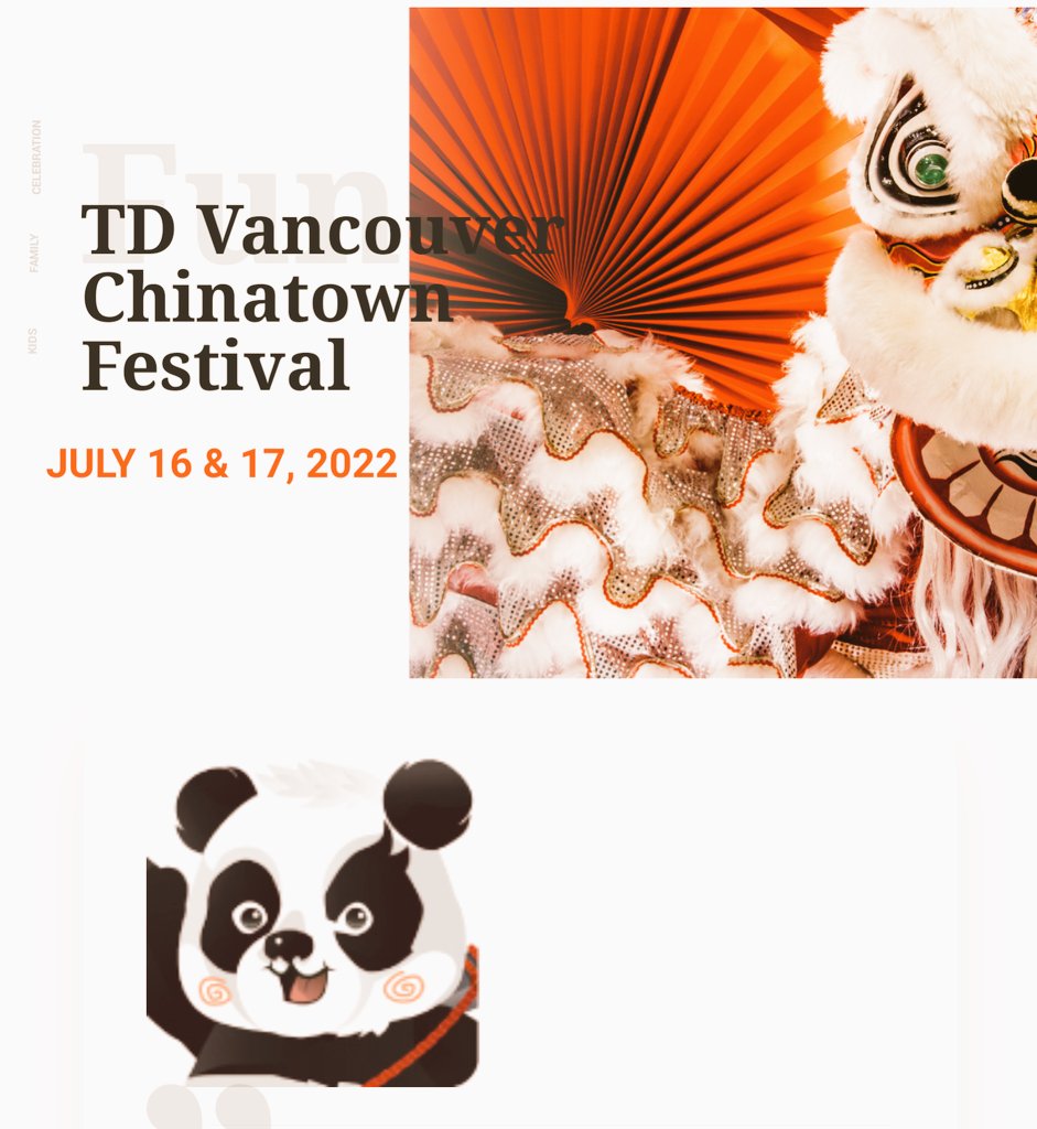 YVRChinatown's tweet photo. TD Vancouver Chinatown Festival is happening July 16 &amp; 17! Hope to see you there! 
#ChinatownYVR #YVRChinatown #ComeShowUsYourLove #ChinatownFestival #ItsAlwaysFun 

https://t.co/nBPZ6HEPS9 https://t.co/fdC8SVPjfr