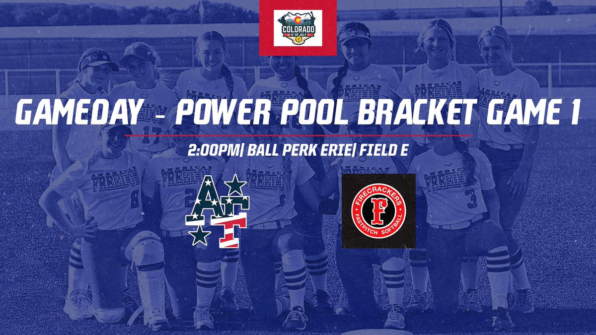 Finished 3-1 in Pool Play at the Colorado Sparkler locking down the 1 seed from our pool. Bracket play starts today at the Ball Park in Erie! Let’s go! <a href="/afsball/">American Freedom Softball</a> <a href="/COSparkFire/">CO 4th of July</a>