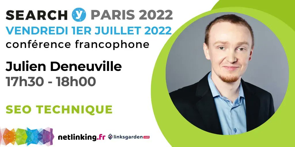 Search-Y (@search_y_paris) on Twitter photo #SearchY2022 #conference #SEO
17h30 - 18h00
✅ Evitez les « SEO Horror Stories » : mettez en place des tests SEO automatiques !
🎤 <a href="/diije/">Julien Deneuville</a>
<a href="/netlinking_fr/">Netlinking.fr</a> <a href="/linksgarden/">Linksgarden (FR)</a> #SearchY2022 #conference #SEO
17h30 - 18h00
✅ Evitez les « SEO Horror Stories » : mettez en place des tests SEO automatiques !
🎤 <a href="/diije/">Julien Deneuville</a>
<a href="/netlinking_fr/">Netlinking.fr</a> <a href="/linksgarden/">Linksgarden (FR)</a>