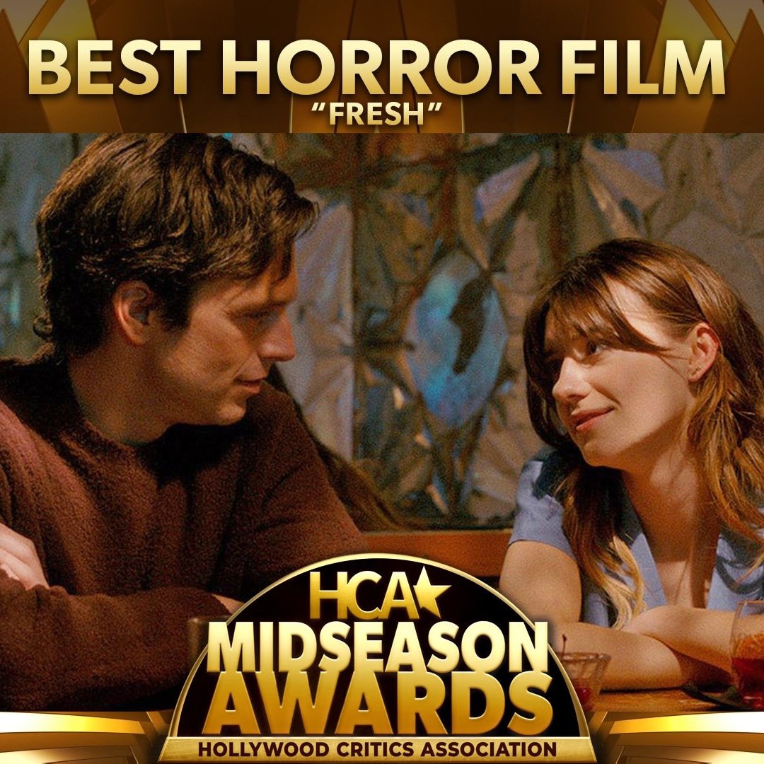 Massive Congratulations to Sebastian Stan, Daisy Edgar-Jones, Mimi Cave & all the cast & crew of Fresh for winning Best Horror Film at the HCA Midseason Awards! 👏🏻🏆🥇🎬🥩

#sebastianstan #sebastianstanfan #daisyedgarjones #daisyedgarjonesfan #freshmovie #hcamidseasonawards