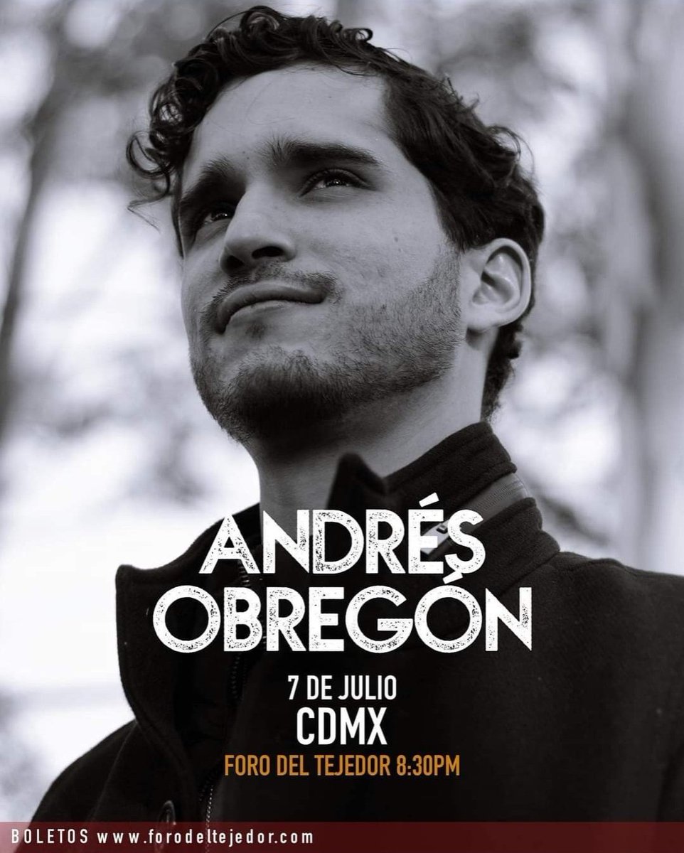 Alex_Atsoca's tweet photo. Me sobran 2 boletos para el evento de #AndrésObregón este jueves en el #ForoDelTejedor #CDMX Son planta baja! https://t.co/aonKg92FZ0