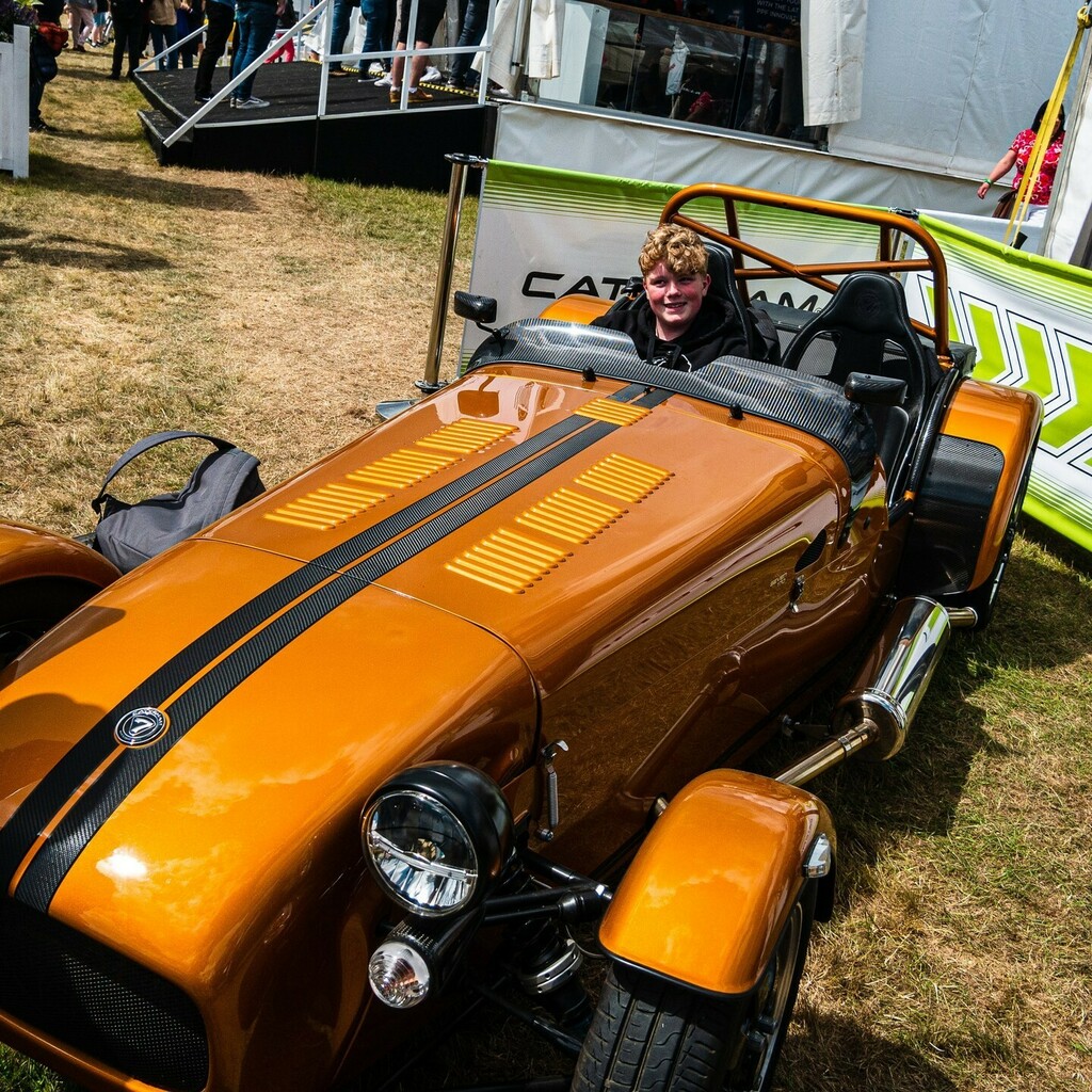 pauljriley's tweet photo. Exhibitors - Caterham Seven⁠
⁠
I think somebody is hoping we might get one of these as a kit we could work on and that he could drive as soon as he gets his driving license. I don't want to burst his bubble, but even if I could afford such as project… https://t.co/SjcFrqkUaF https://t.co/lnxJPD7kLw