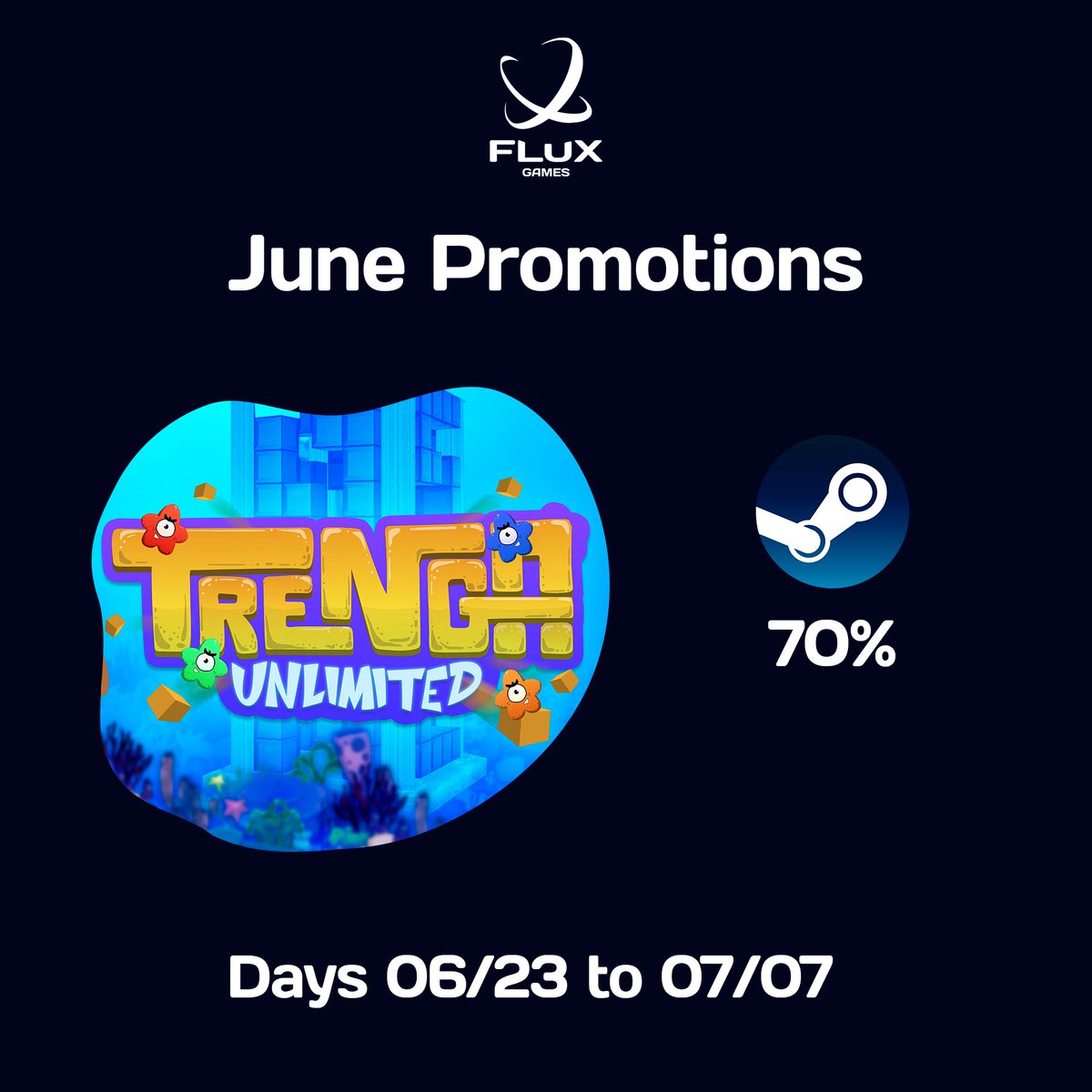 _FluxGames's tweet photo. 🚨 Last days 🚨

Trenga Unlimited with 70% on Steam from 06/23 to 07/07

Trenga Unlimited 
https://t.co/H3WsUSW149 https://t.co/X503R0boBJ