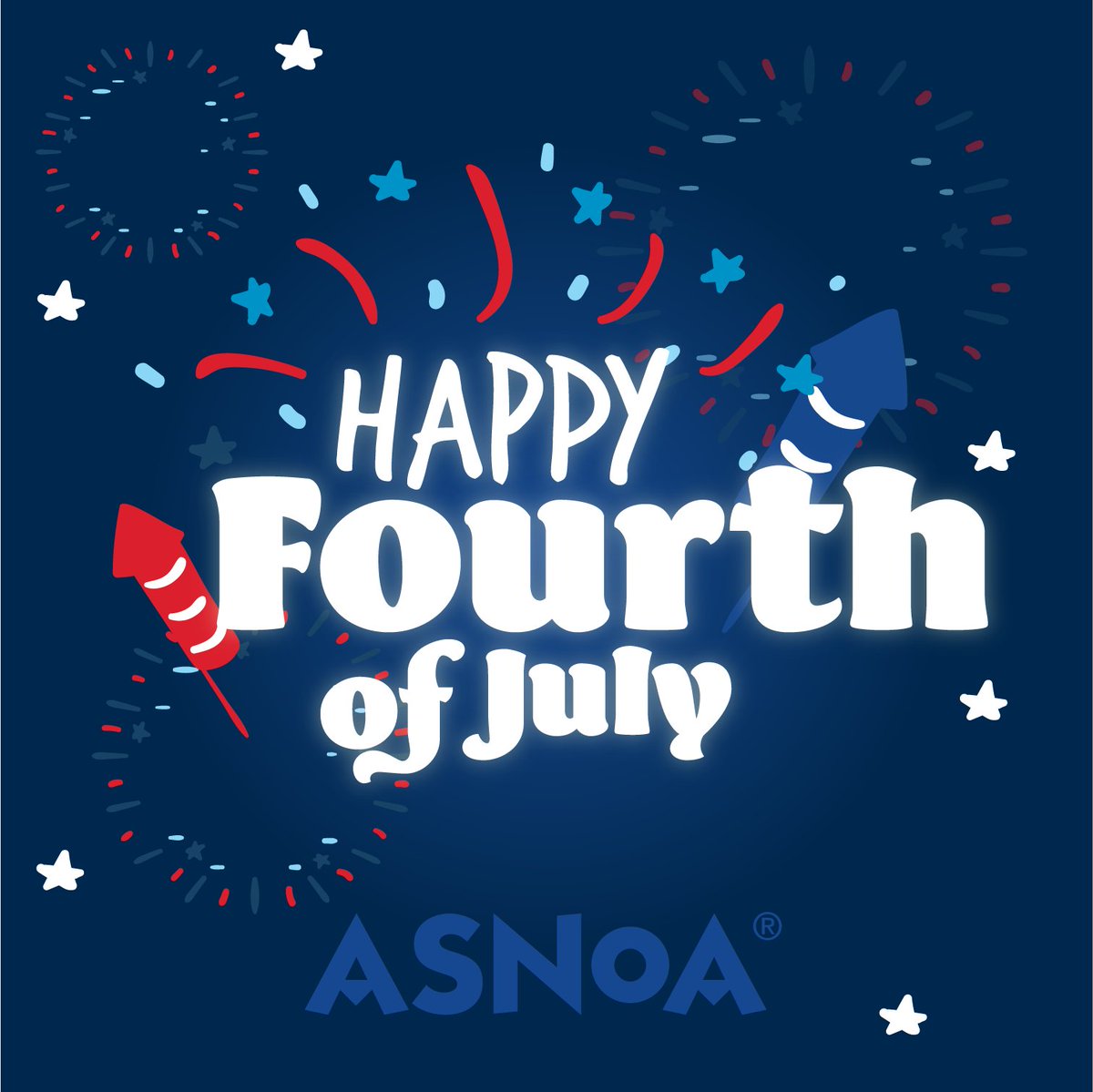 _ASNOA_'s tweet photo. Happy 4th of July from all of us at ASNOA! We hope you can spend your holiday with friends and family, and enjoy the fireworks, food, and fun! https://t.co/ua37YAvCUY