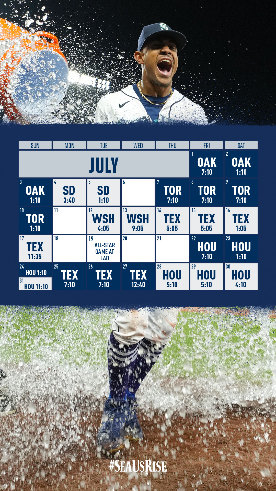 Seattle Mariners on Twitter "July schedule wallpaper just dropped