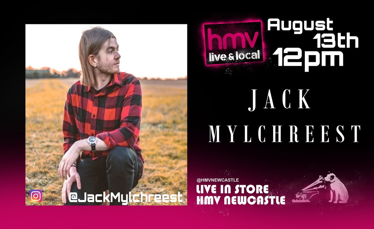 hmvNewcastle's tweet photo. Check out the new track from @jackmylchreest It’s even gotten this old metal head into country music 😃
You can also see Jack perform live, FREE, as part of our #hmvLiveAndLocal activity 🖤🤍 https://t.co/oTPjdCx5Dr