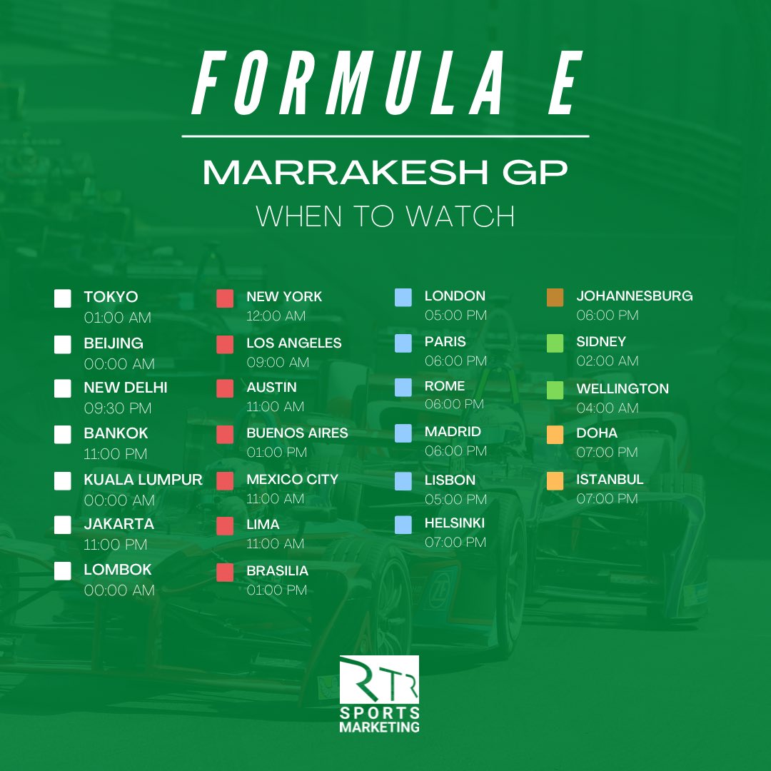 rtrsports's tweet photo. Don’t miss out @F1 & @FIAFormulaE this weekend!
Check our timetable and enjoy your race, planned for July 3th.
Are you ready?
#WhenToWatch #BritishGP #MarrakeshEPrix #Formula1 #FormulaE https://t.co/25gEauZgWZ