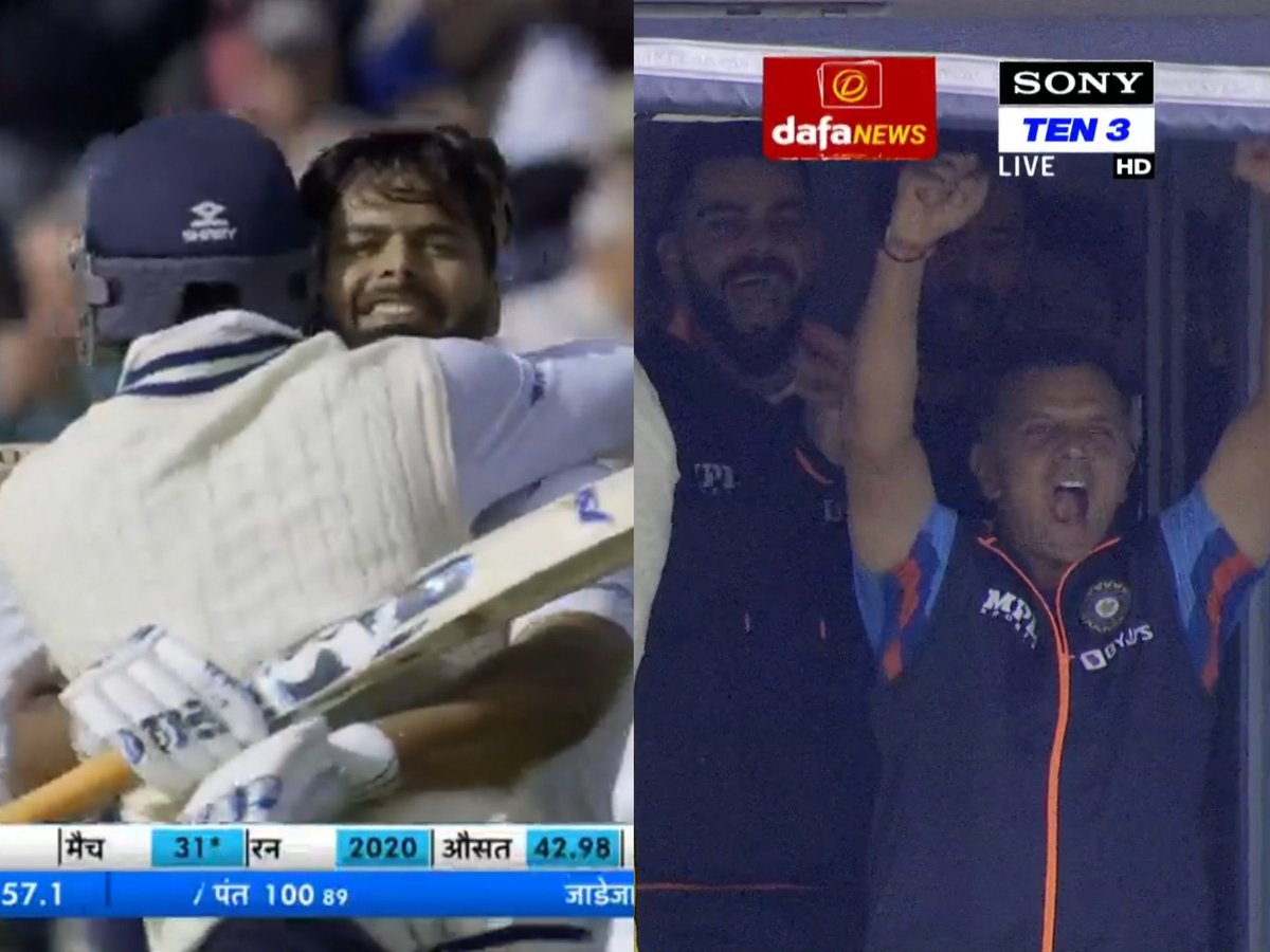 yashsinha010's tweet photo. ✅It’s not for the first time that #RishabhPant  has changed the complexion of the test match in a matter of few hours
✅#RahulDravid understands this perfectly well which is why he is so pumped.A rare sight!
✅It won’t be too long before we start seeing #sehwag like 100s as well https://t.co/dgME8qvDJg