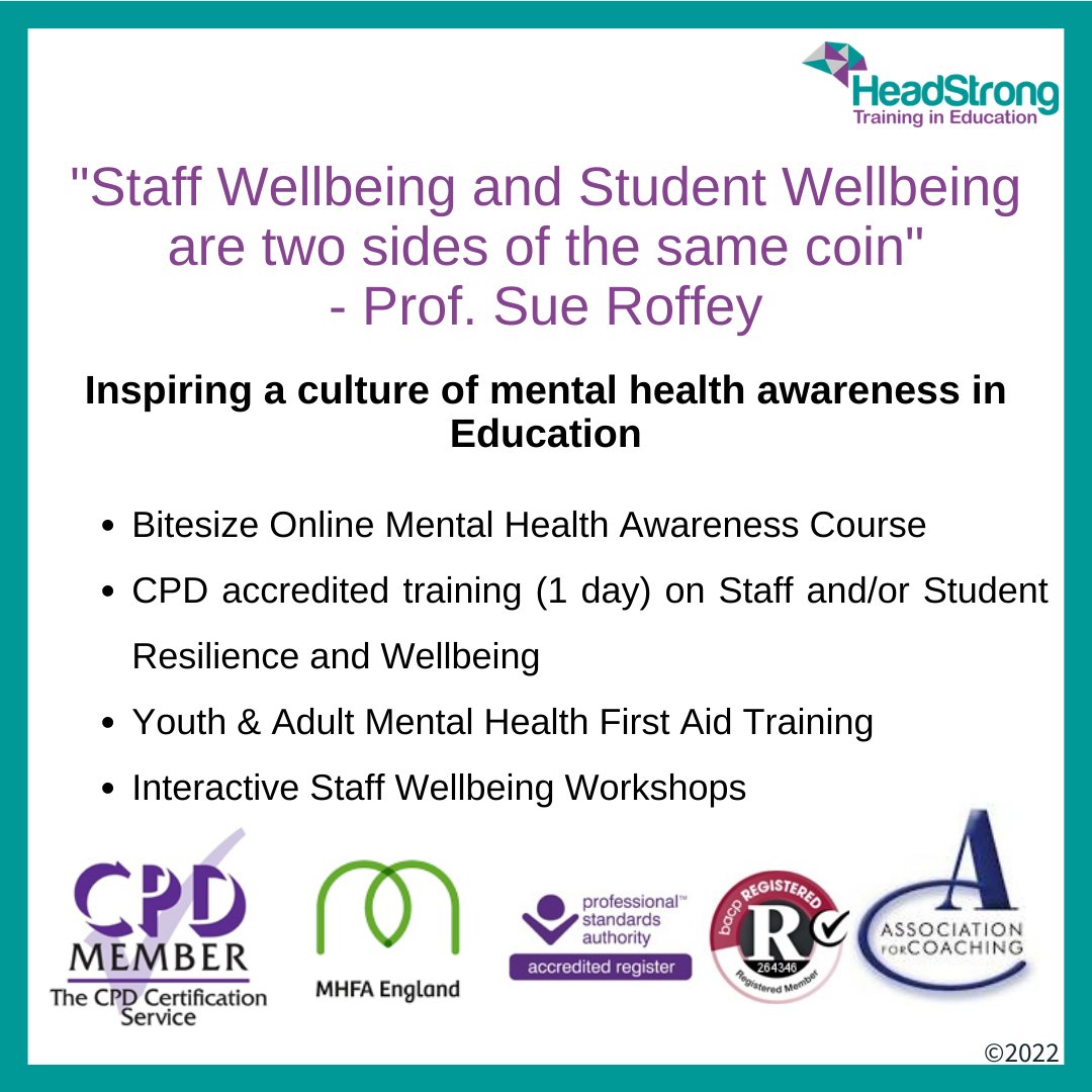 📢 We still have some availability left to deliver some INSET Training, interactive workshops or online Masterclasses at the beginning of the new academic year! We'd love to hear from you! Get in touch via DM or our website: headstrongtraining.co.uk/services-for-e… #EduTwitter #CPD