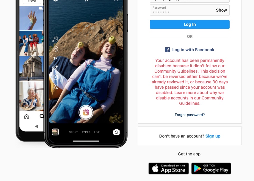 Soooo... as a person who has never posted anything on Instagram, but only 'liked' posts... I don't know how I could have violated Instagram community guidelines. Very interesting... I guess no more Instagram for me... 🤣