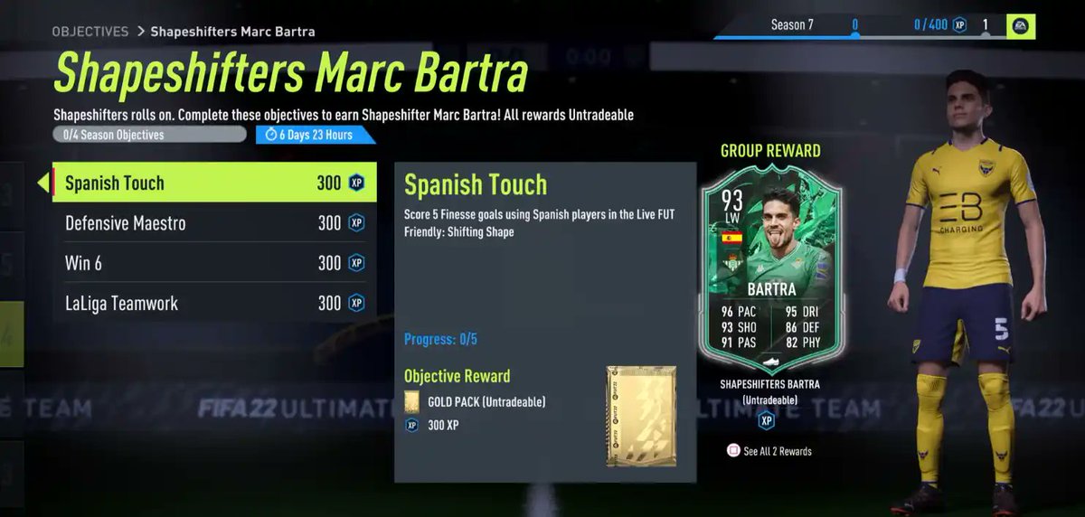 FIFAUTeam on Twitter "New Shapeshifters Player Objective 🇪🇸 93 Marc
