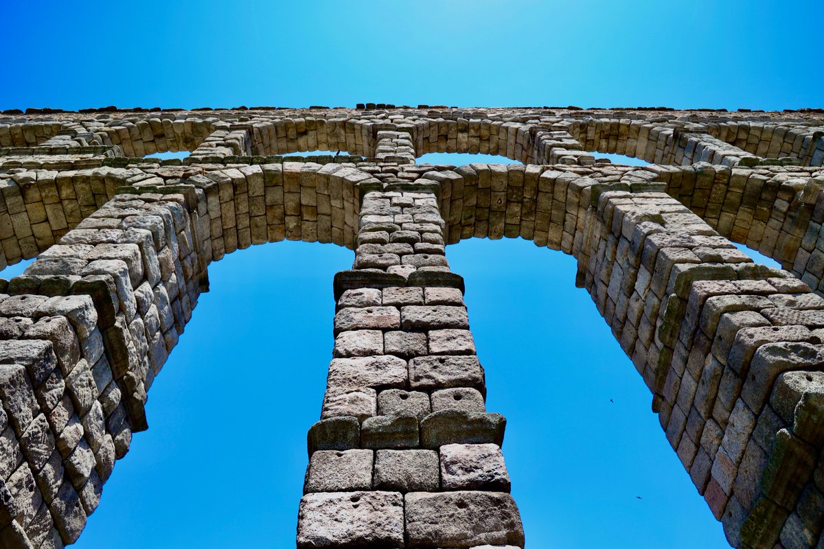 The aquaduct built in Segovia by Roman engineers 2,000 years ago without any cement, but with the meticulous application of geometry, still stands and could still operate. How come nothing that we design and make today lasts 2,000 years (except nuclear and plastic waste)?