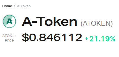 NeedAToken's tweet photo. Today's A-Token price is $0.846112, which is up 21% over the last 24 hours.
Get your #FREE $AToken at https://t.co/TxUu88Idg4 and start making money! https://t.co/3pQ4FruznP