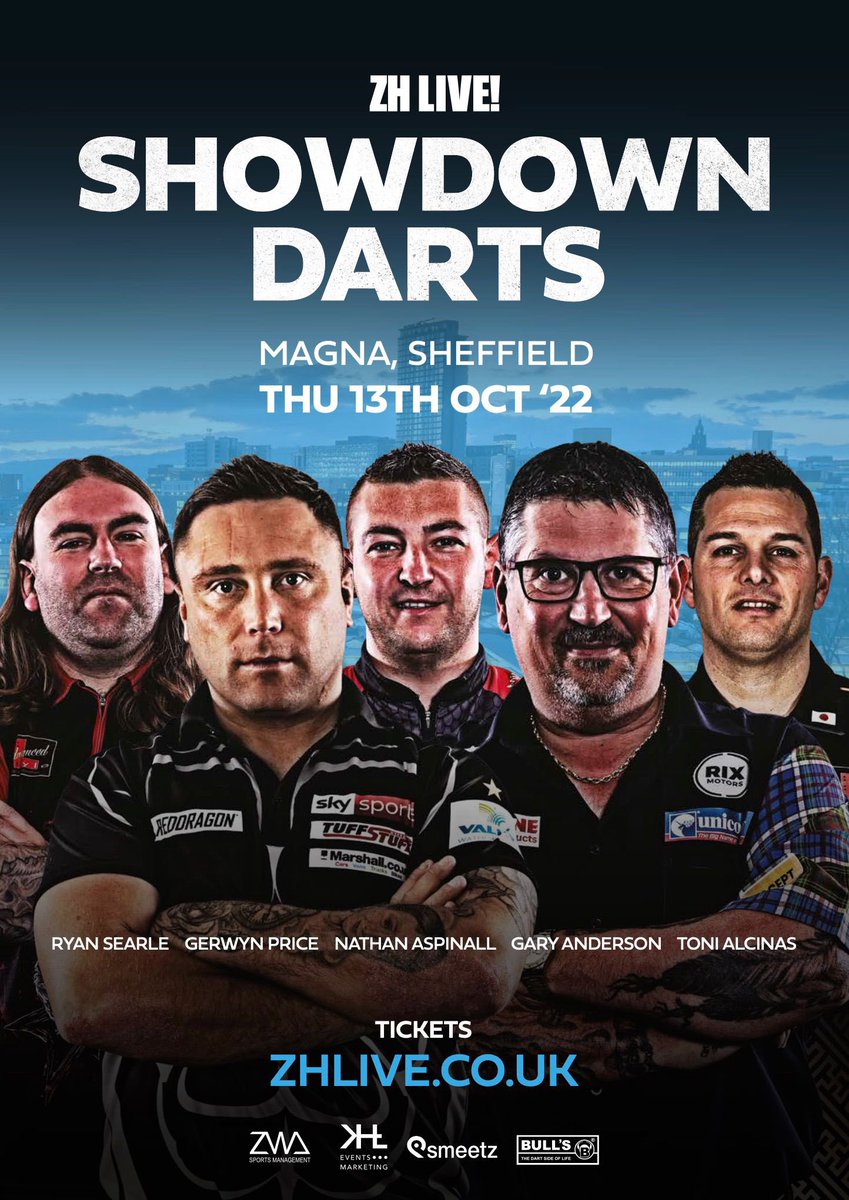 ZHLive_'s tweet image. 🎯 Showdown Darts is coming to Yorkshire! 🎯

🎉  Get ready for a superb night of darts entertainment on Thursday 13th October with the top #darts stars in the world! 🙌

‼️ Tickets start from only £33 ➡️ and are selling fast!!

🎟 Don’t miss out zhlive.co.uk/events/showdow…
