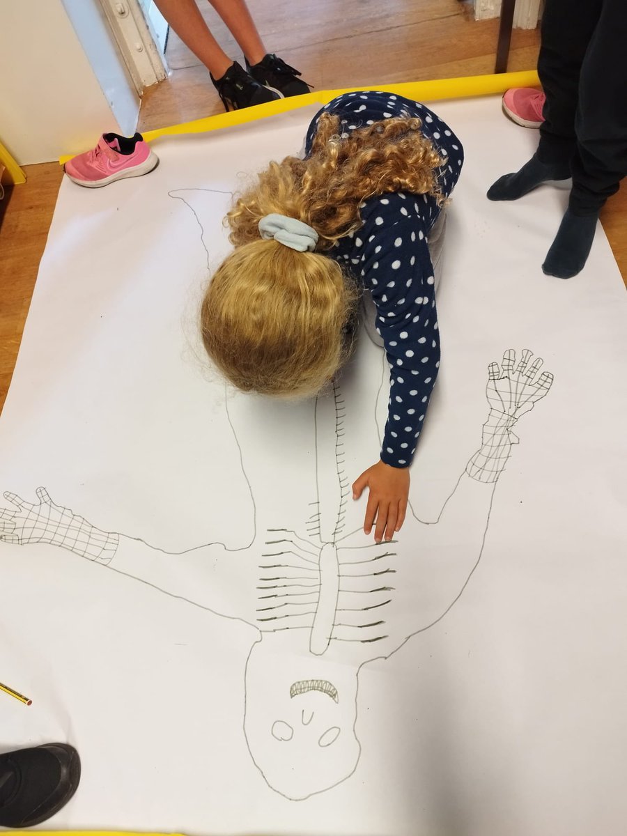 CockwoodPrimary's tweet photo. Today in Class 2 we learnt about all the different bones in the human body. We drew around a friend then tried to draw all their bones in the right place. Then we labelled some of them - we loved learning some new scientific vocabulary.
#STEM #STEMeducation #STEMprimary #oracy https://t.co/5kaSHVUsTr