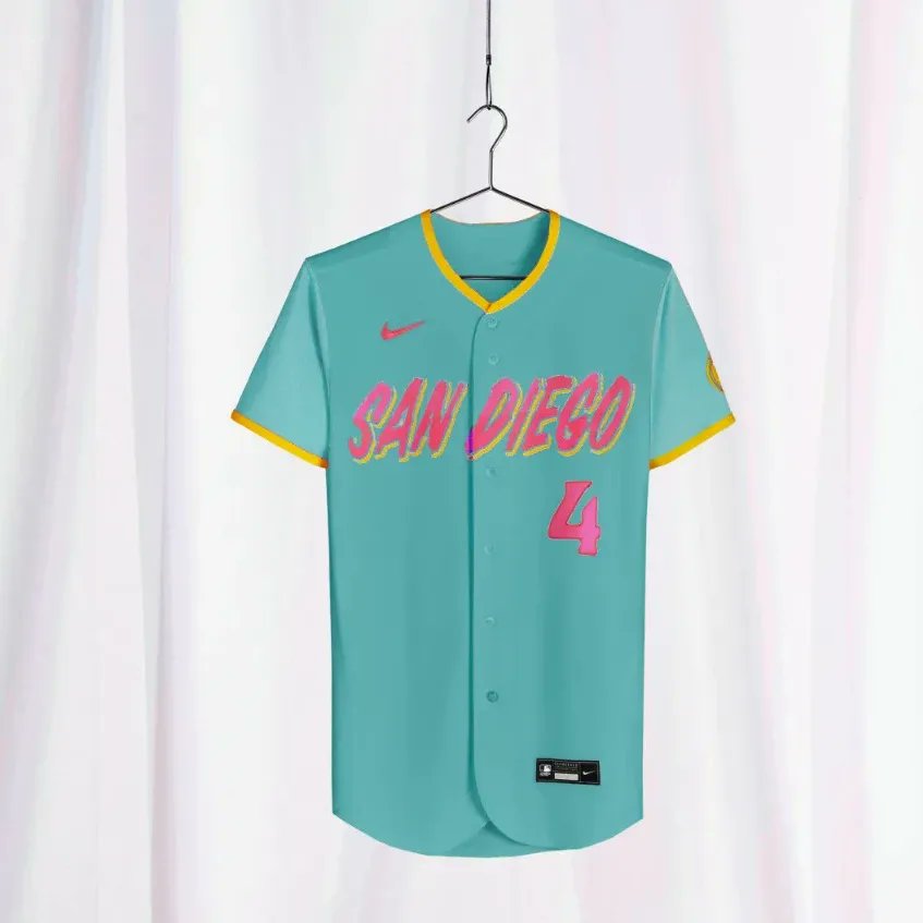 Miguel Alvarez on X: I would have preferred something like this for the  San Diego Padres City Connect jerseys, respecting the color scheme and font  used in the official jersey. #SanDiego #Padres #
