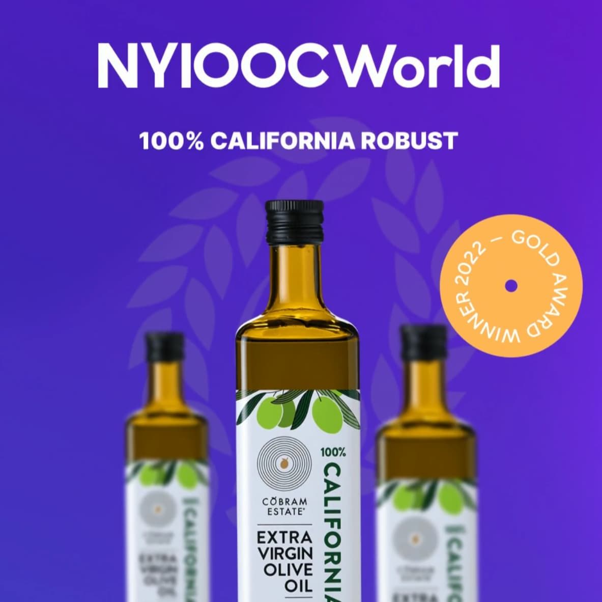 Cobram Estate from US won 2 Gold , 2 Silver at 2022 NYIOOC 
"We are committed to our mission of providing more people access to the joy and nutritional health that only authentic, sustainable, high-quality extra virgin olive oils can provide," Ciriaco Chavez technical officer