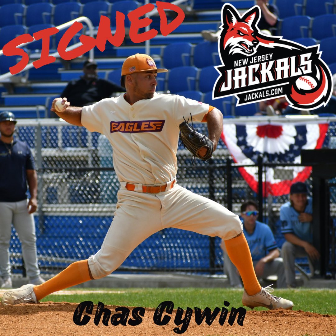 PostUBaseball's tweet image. Congratulations to Chas Cywin for signing a professional contract with the  NJ Jackals. SOAR EAGLE!