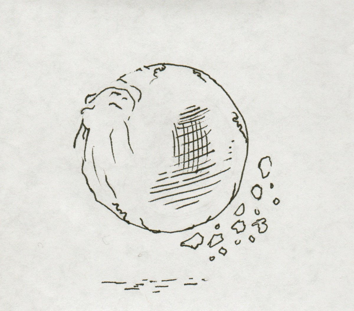Mawfko's tweet photo. It's been a difficult week. Visceral experience now, composed response to follow.
.
#art #comics #illustration #copypaper #officepen #penandink #stressheadache #eyescream #lancingpain #crittergoo #potatobug #dragons https://t.co/QZ0FmyRKtS