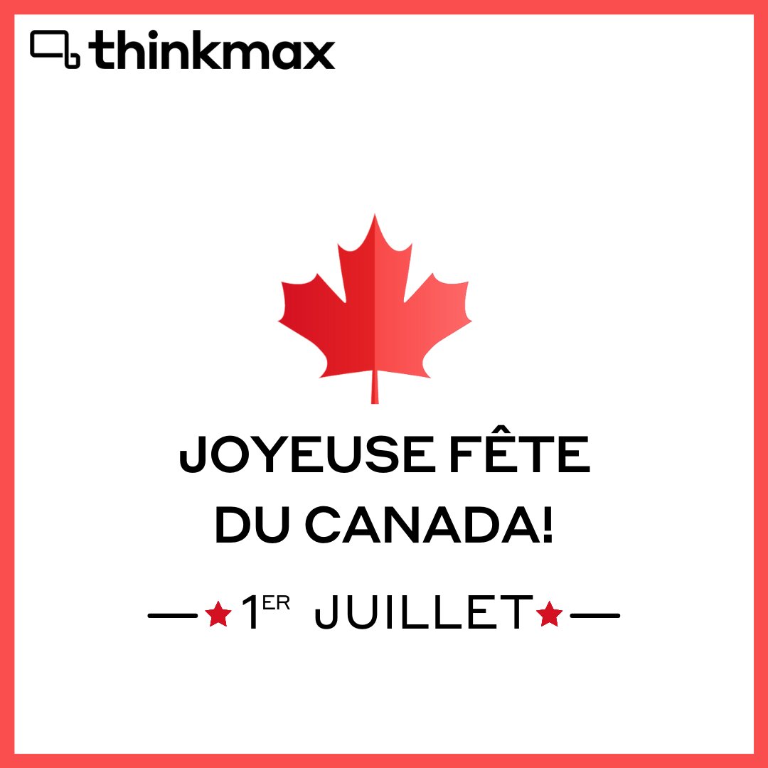 Nous vous souhaitons une merveilleuse longue fin de semaine! Joyeuse fête du #Canada à tous! :)