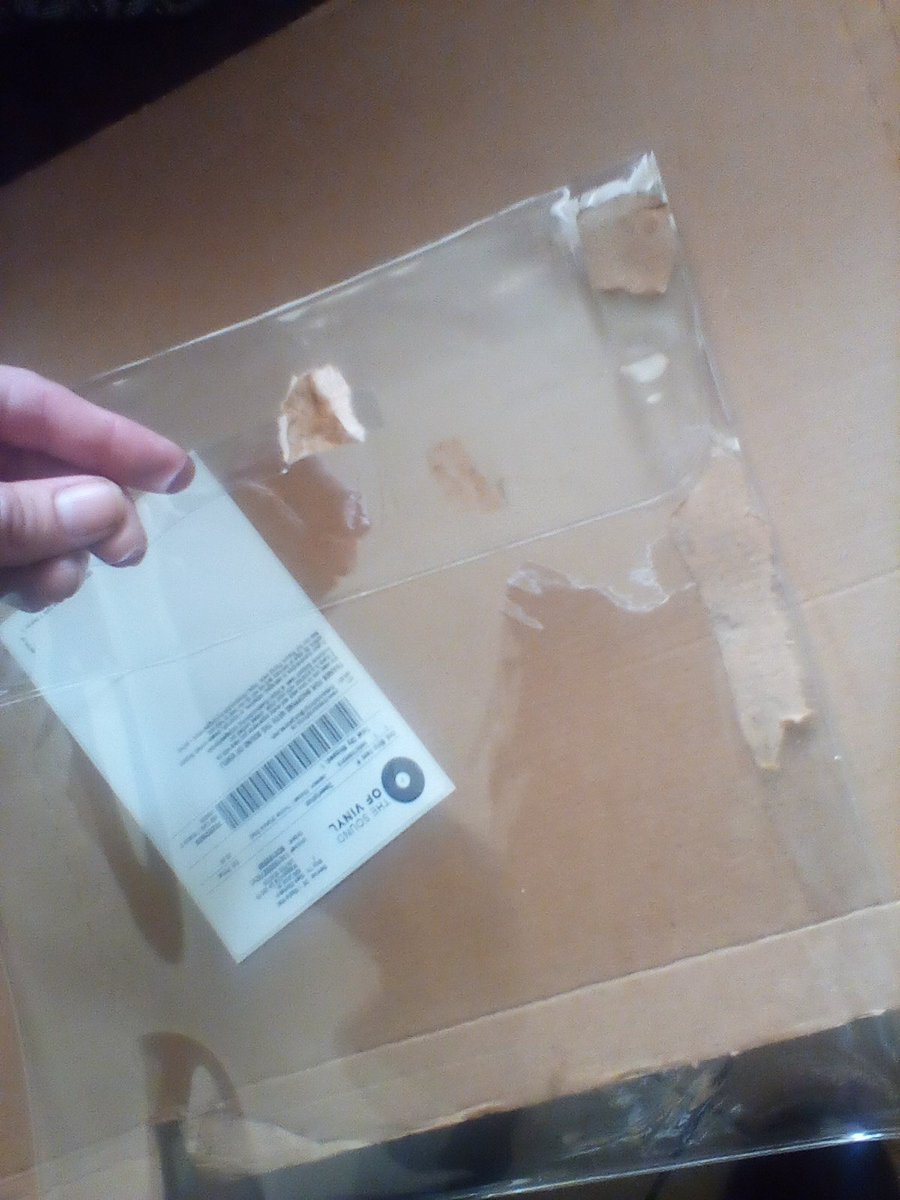 warriorfan17's tweet photo. @soundofvinylus just got the Michael Jackson 25th anniversary picture disc and this is how it came and how it damaged the plastic sleeve. Luckily the record itself is not damaged but still. Disappointed https://t.co/dkMnfnXPwy