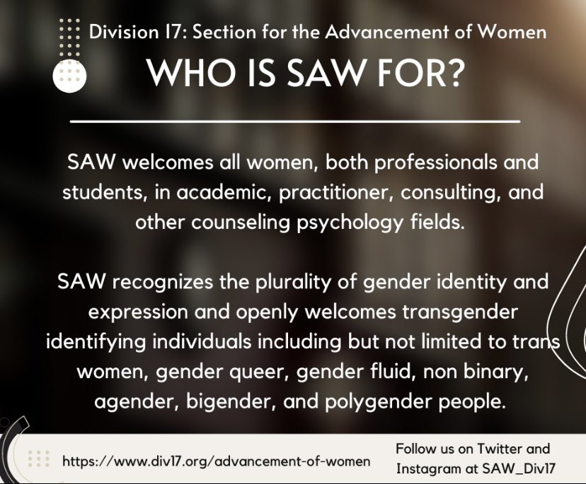 Section For Advancement of Feminist Psychology tweet media