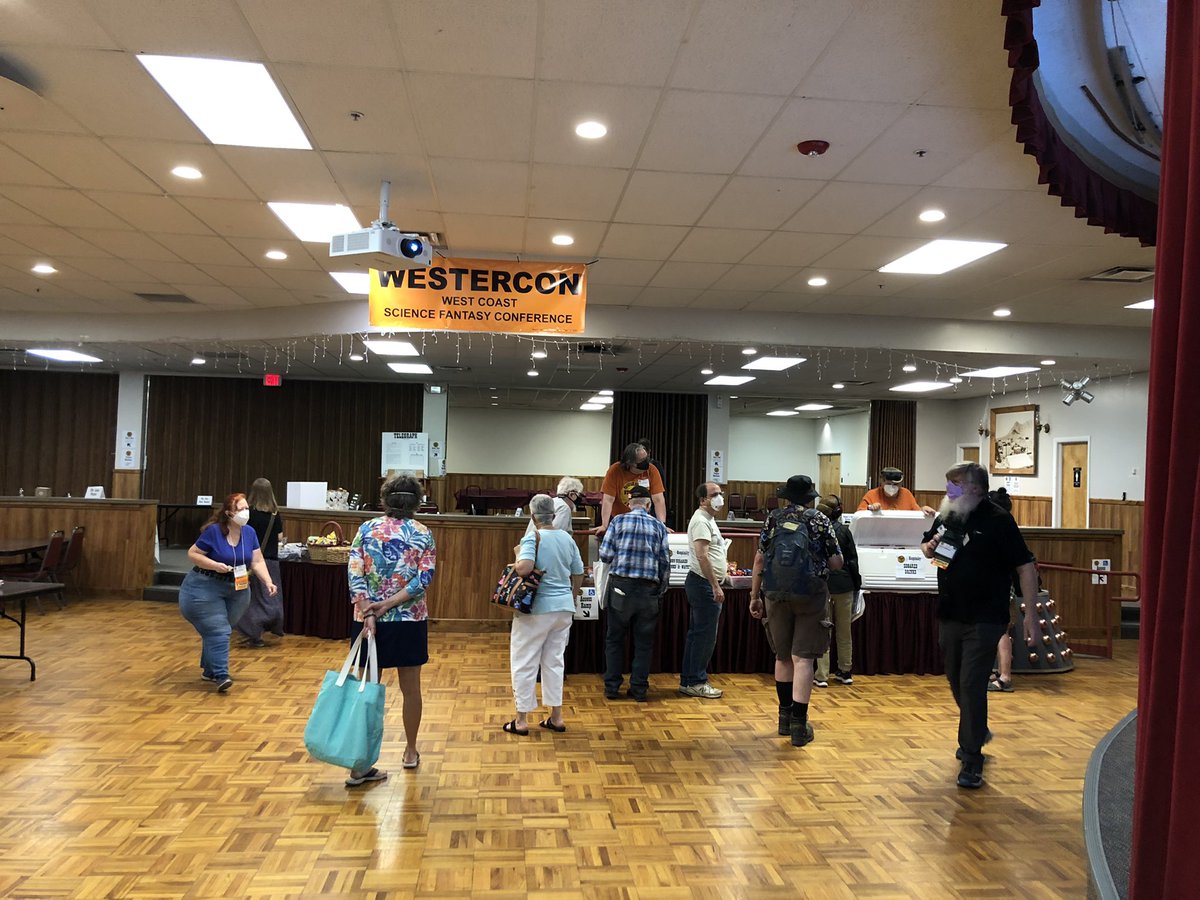 Westercon74's tweet photo. The doors are open at Westercon 74! They won’t close again until late Monday. https://t.co/GbShezFIK7