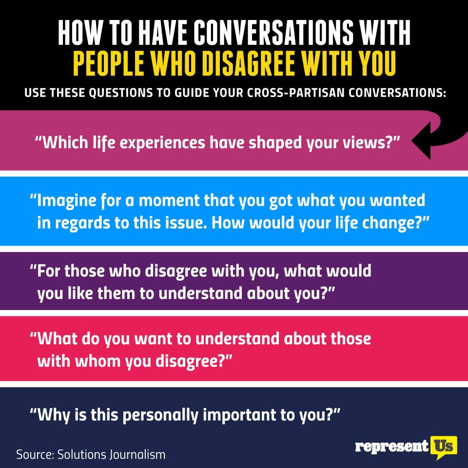 representus's tweet photo. Talk to people you disagree with. It's good for you. https://t.co/EFW6ejkrhS