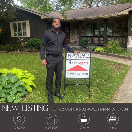 TheRayJ27's tweet photo. NEW LISTING ‼️‼️

1351 Cormier Rd Ashwaubenon, WI 54304 
3 Bedrooms 🏡🏡
2 Full Bathrooms 🚿
1600 SQ Ft - Main Level 
Finished Basement w/office space

Reach out for today to schedule a showing 🏡

#NewListing #listingagent #scheduleashowing #BigDreamsRealty #Shorewest #hotmarket https://t.co/XuLOmwei7k