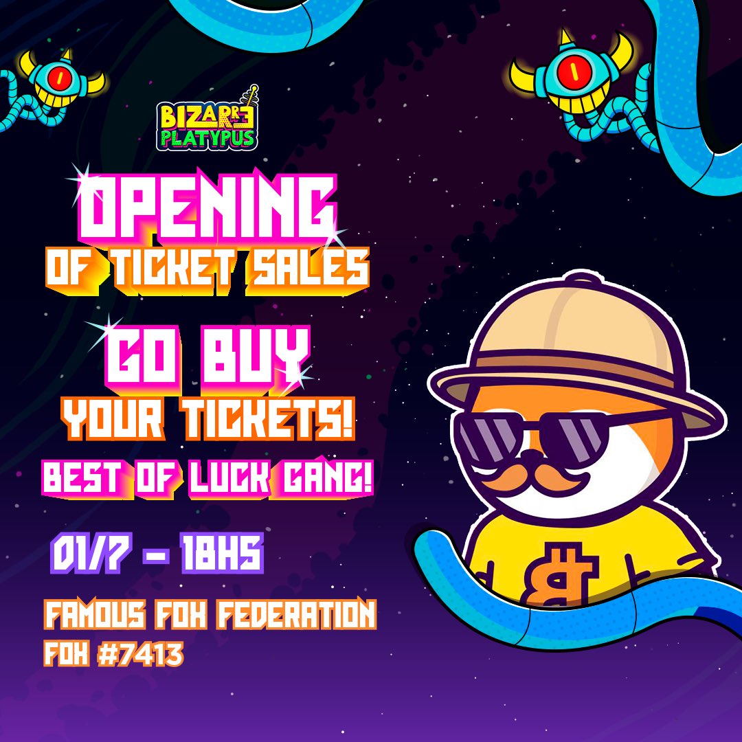 BizarrePlatypus's tweet photo. Hello dear gang!🛸
RAFFLES are OPEN! 🥳
This time Famous Fox Federation!🦊
Use your $CYRUS to get your tickets!
We wish you all the best of luck!🚀

https://t.co/rLZ3MJK9n8

We are bizarre, we are unique! 🔥 https://t.co/85fwUYFOco